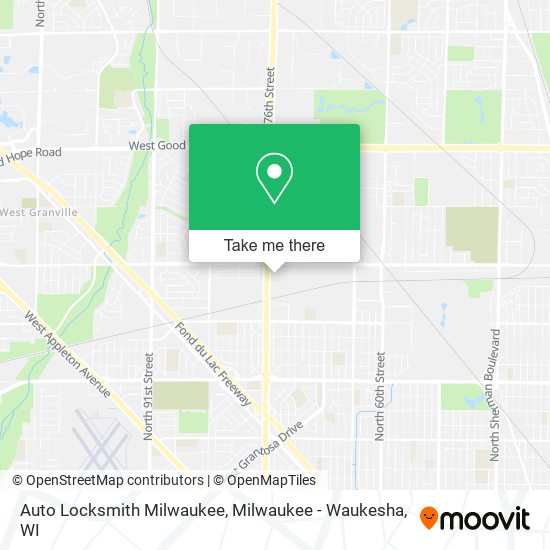 Mapa de Auto Locksmith Milwaukee