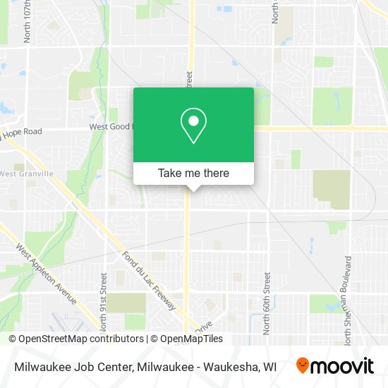 Mapa de Milwaukee Job Center