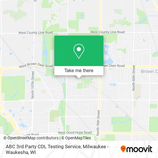 Mapa de ABC 3rd Party CDL Testing Service