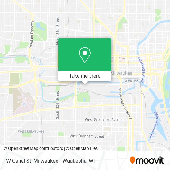 Mapa de W Canal St