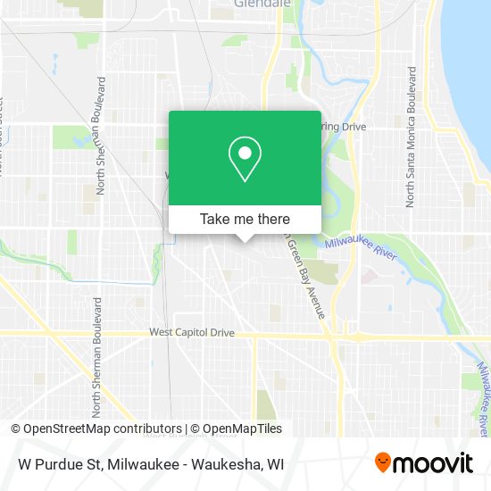 W Purdue St map