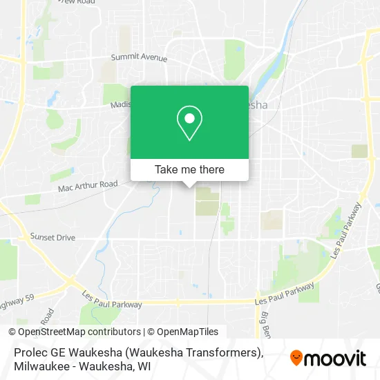 Mapa de Prolec GE Waukesha (Waukesha Transformers)