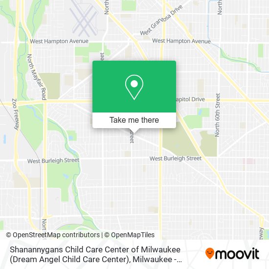 Mapa de Shanannygans Child Care Center of Milwaukee (Dream Angel Child Care Center)