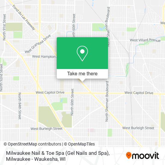 Mapa de Milwaukee Nail & Toe Spa (Gel Nails and Spa)