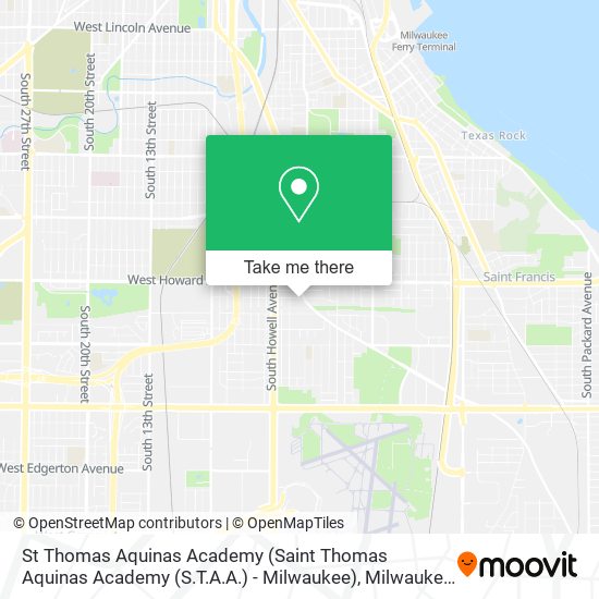 Mapa de St Thomas Aquinas Academy (Saint Thomas Aquinas Academy (S.T.A.A.) - Milwaukee)