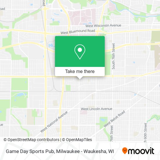 Mapa de Game Day Sports Pub