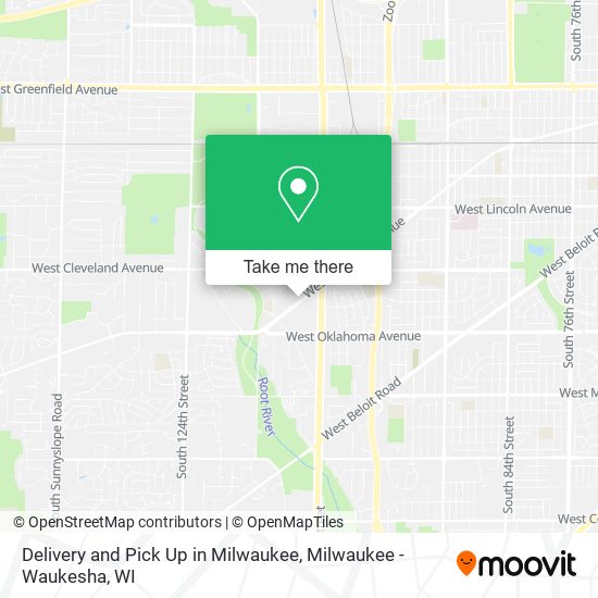 Mapa de Delivery and Pick Up in Milwaukee