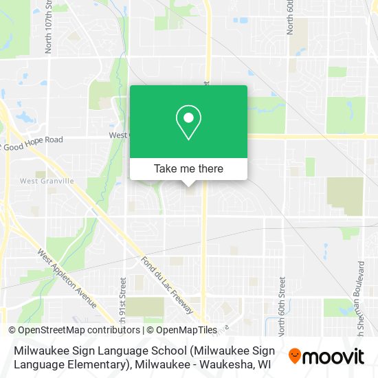 Mapa de Milwaukee Sign Language School