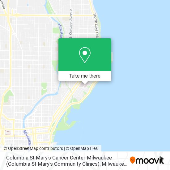 Mapa de Columbia St Mary's Cancer Center-Milwaukee (Columbia St Mary's Community Clinics)
