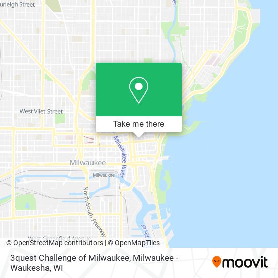 Mapa de 3quest Challenge of Milwaukee