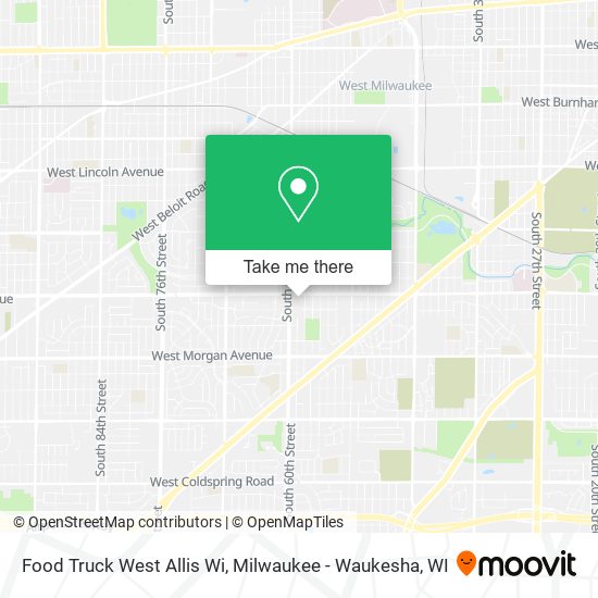 Mapa de Food Truck West Allis Wi
