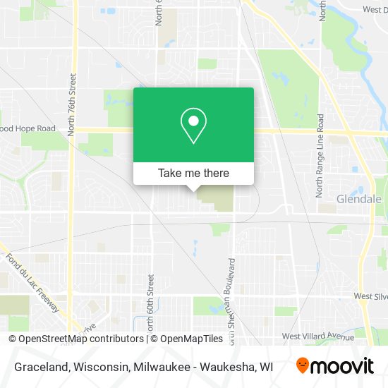 Mapa de Graceland, Wisconsin