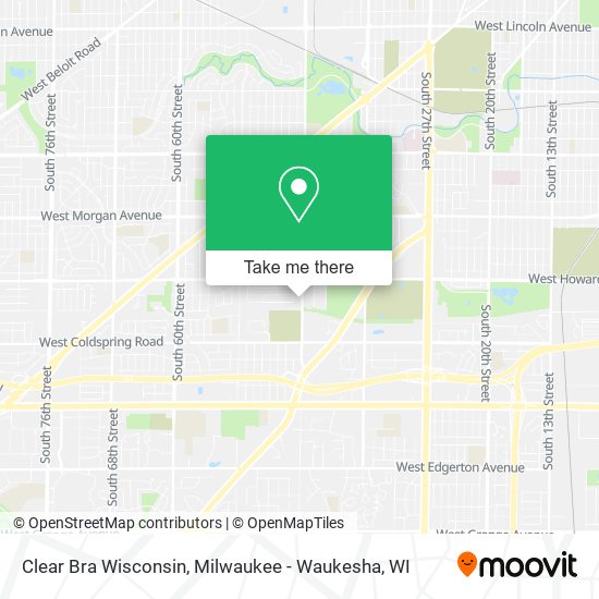 Mapa de Clear Bra Wisconsin