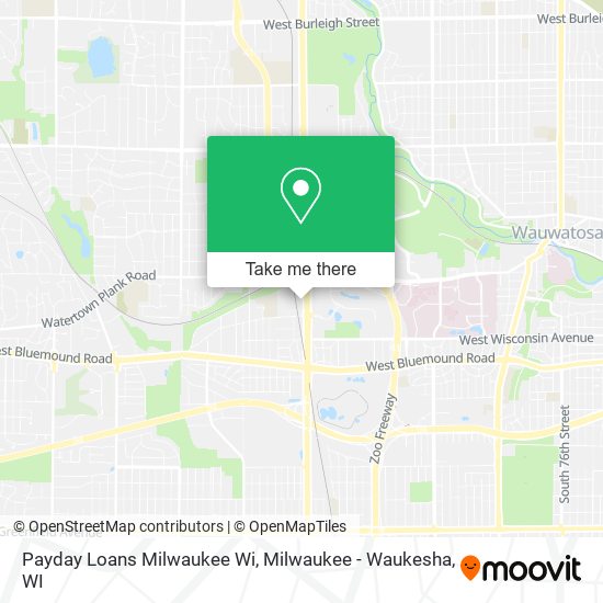 Mapa de Payday Loans Milwaukee Wi