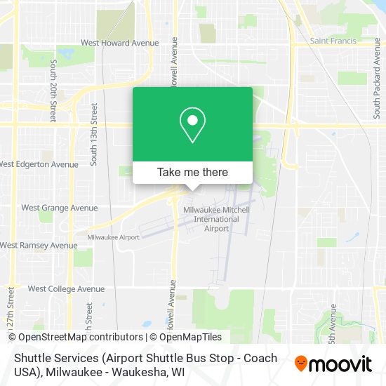 Shuttle Services (Airport Shuttle Bus Stop - Coach USA) map