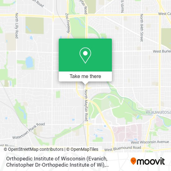 Mapa de Orthopedic Institute of Wisconsin (Evanich, Christopher Dr-Orthopedic Institute of Wi)