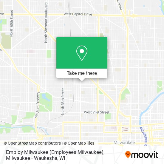 Mapa de Employ Milwaukee (Employees Milwaukee)