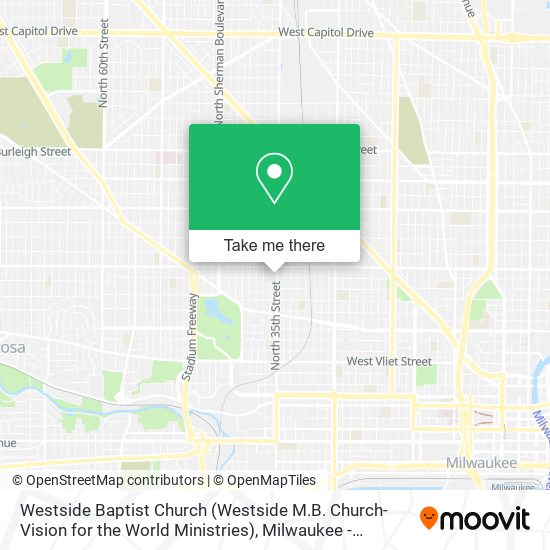 Mapa de Westside Baptist Church (Westside M.B. Church-Vision for the World Ministries)