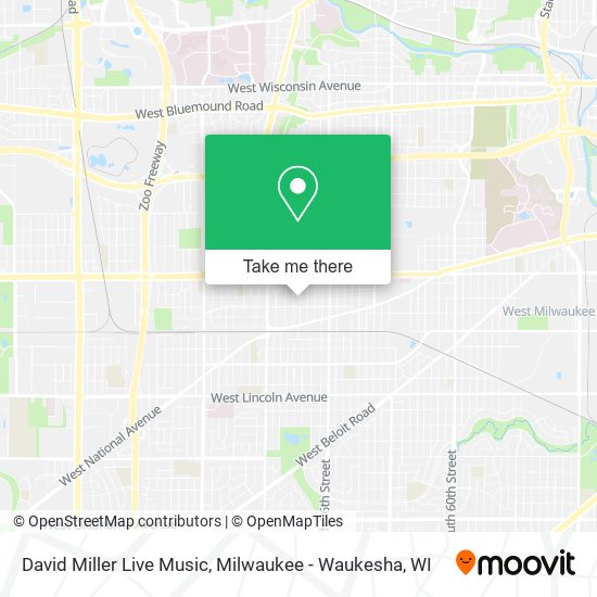 Mapa de David Miller Live Music