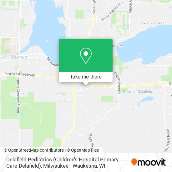 Mapa de Delafield Pediatrics (Children's Hospital Primary Care-Delafield)
