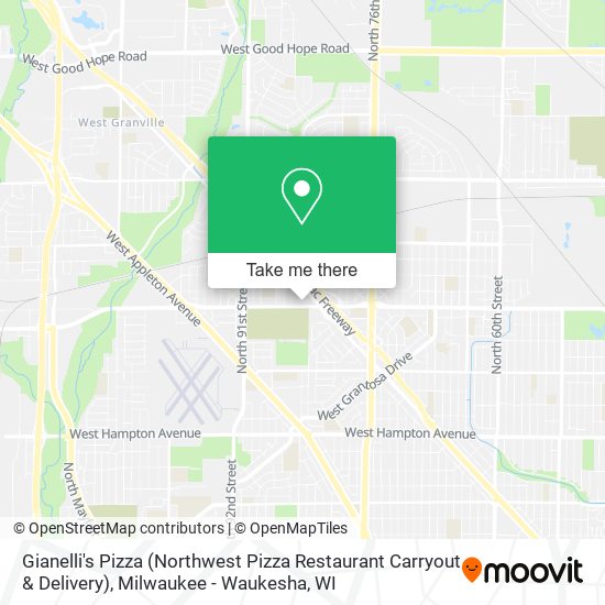 Mapa de Gianelli's Pizza (Northwest Pizza Restaurant Carryout & Delivery)