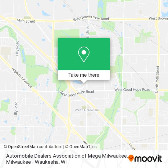 Mapa de Automobile Dealers Association of Mega Milwaukee
