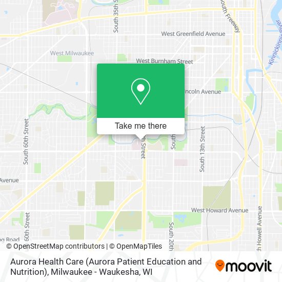 Mapa de Aurora Health Care (Aurora Patient Education and Nutrition)
