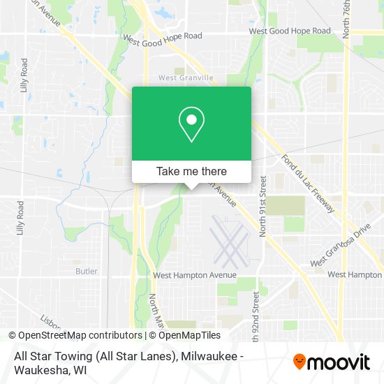 All Star Towing (All Star Lanes) map