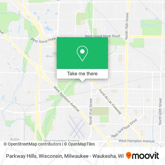 Mapa de Parkway Hills, Wisconsin