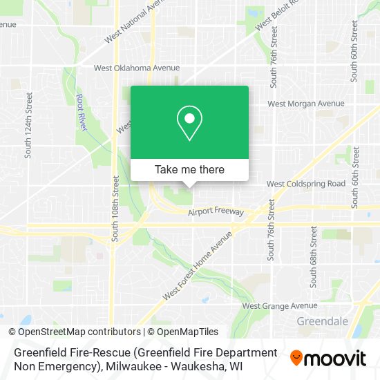 Mapa de Greenfield Fire-Rescue (Greenfield Fire Department Non Emergency)
