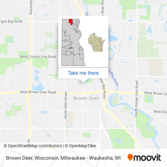 Mapa de Brown Deer, Wisconsin