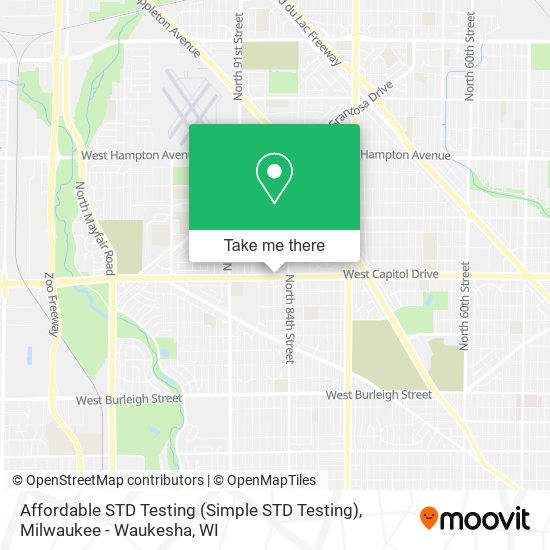 Affordable STD Testing (Simple STD Testing) map