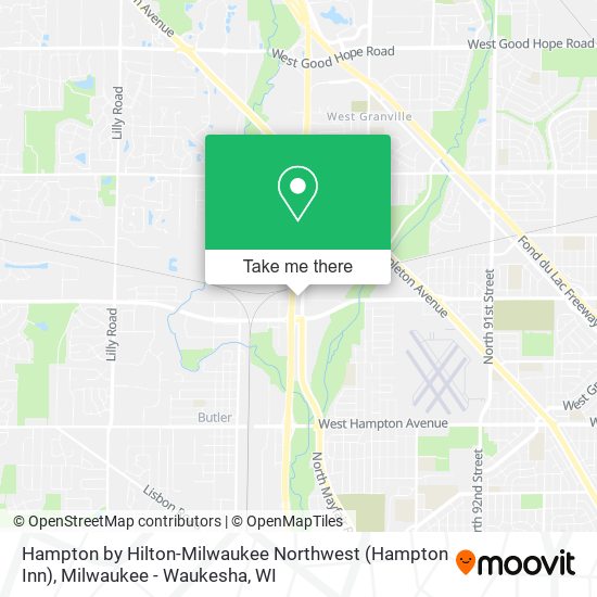 Mapa de Hampton by Hilton-Milwaukee Northwest (Hampton Inn)