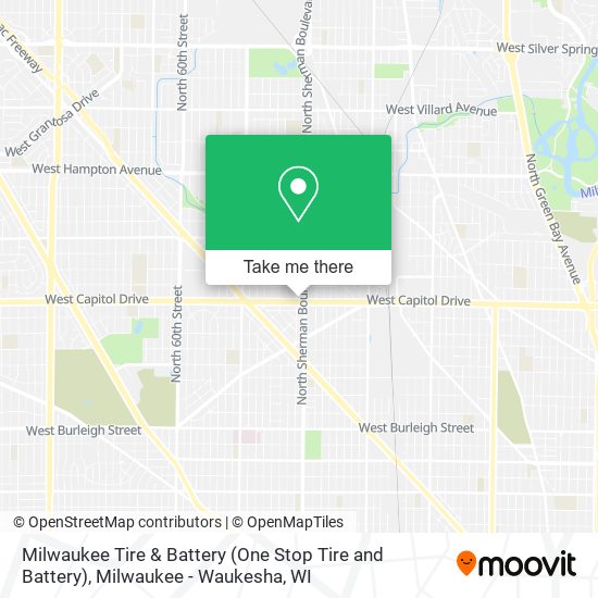 Mapa de Milwaukee Tire & Battery (One Stop Tire and Battery)