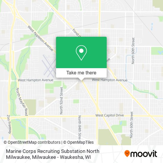 Mapa de Marine Corps Recruiting Substation North Milwaukee