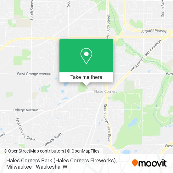 Hales Corners Park (Hales Corners Fireworks) map