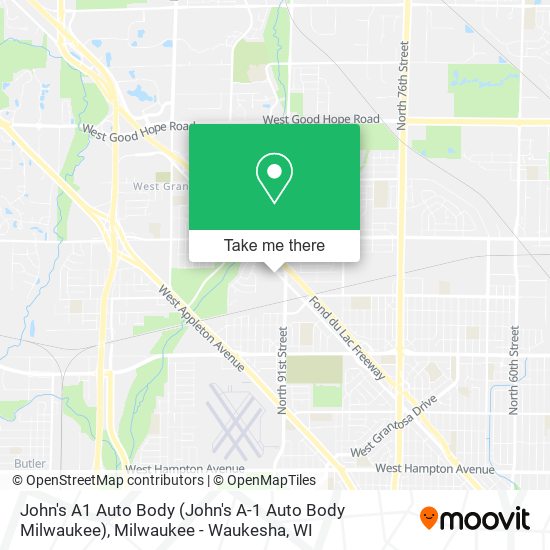 Mapa de John's A1 Auto Body (John's A-1 Auto Body Milwaukee)