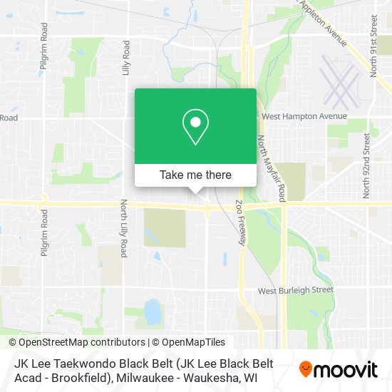 JK Lee Taekwondo Black Belt (JK Lee Black Belt Acad - Brookfield) map