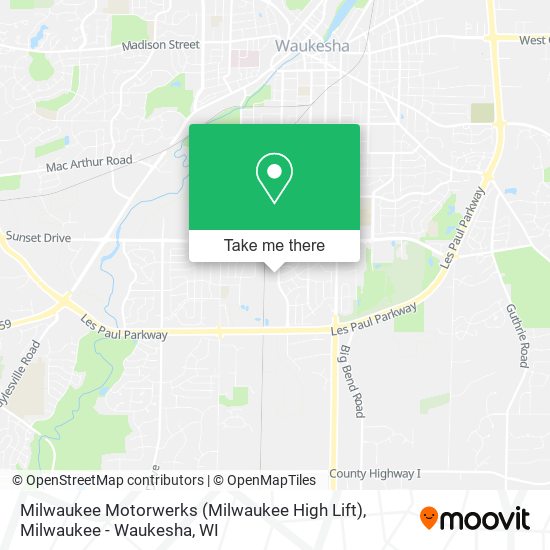 Milwaukee Motorwerks (Milwaukee High Lift) map