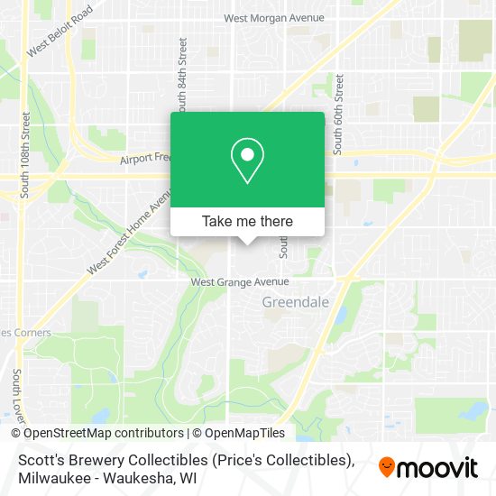 Mapa de Scott's Brewery Collectibles (Price's Collectibles)