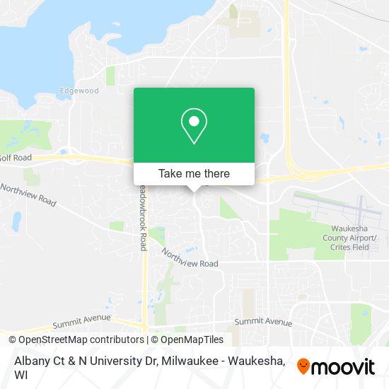 Albany Ct & N University Dr map