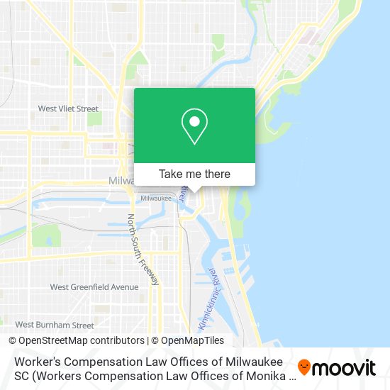 Mapa de Worker's Compensation Law Offices of Milwaukee SC