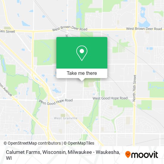 Mapa de Calumet Farms, Wisconsin