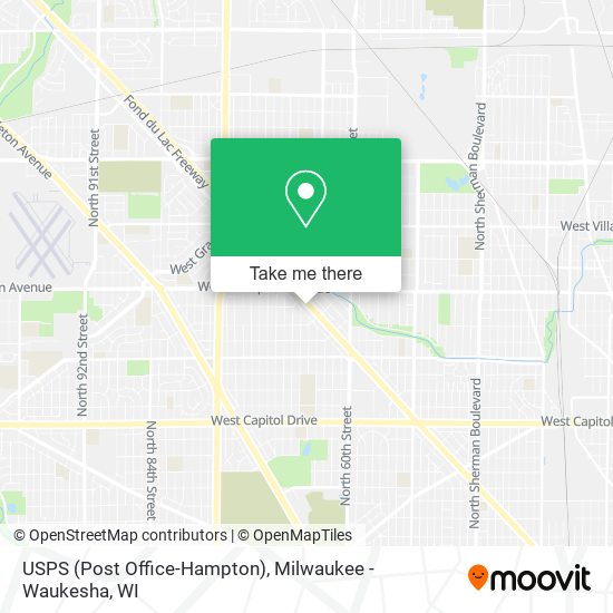 Mapa de USPS (Post Office-Hampton)