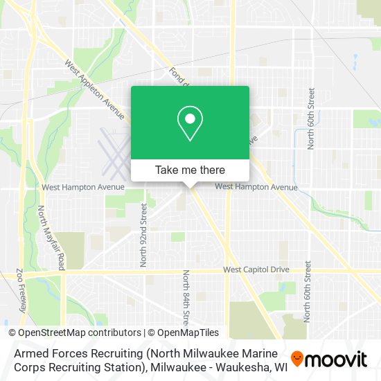 Mapa de Armed Forces Recruiting (North Milwaukee Marine Corps Recruiting Station)