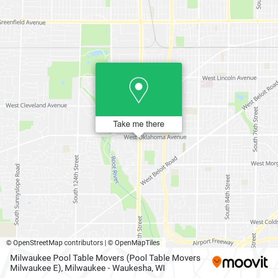Mapa de Milwaukee Pool Table Movers