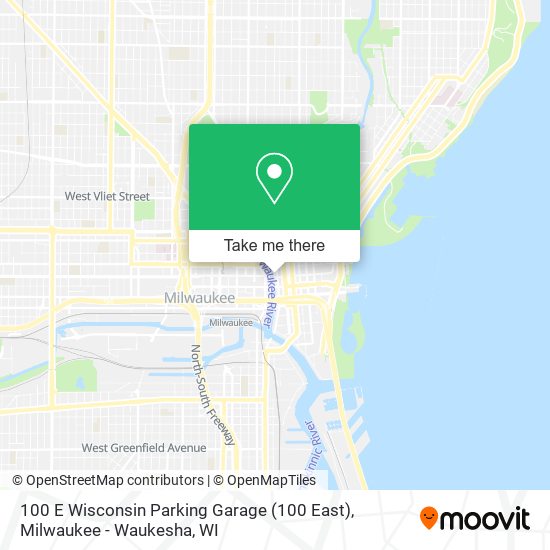 100 E Wisconsin Parking Garage (100 East) map