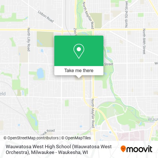 Mapa de Wauwatosa West High School (Wauwatosa West Orchestra)
