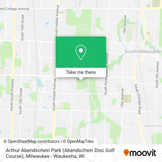 Arthur Abendschein Park (Abendschein Disc Golf Course) map