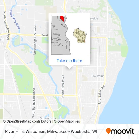 Mapa de River Hills, Wisconsin